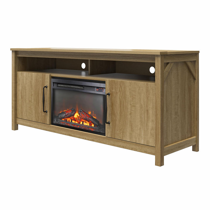 Augusta Electric Fireplace Console for 65" TV -  Natural