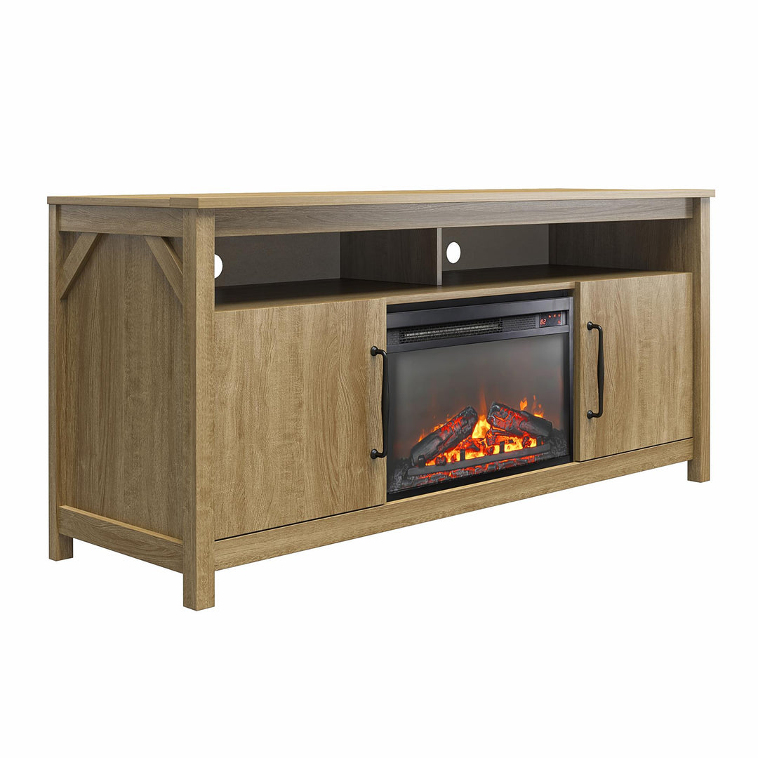Electric Fireplace and TV Console for 65 Inches -  Natural
