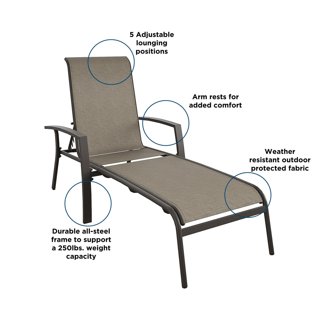 How to care for aluminum chaise lounge chairs outdoors -  Brown