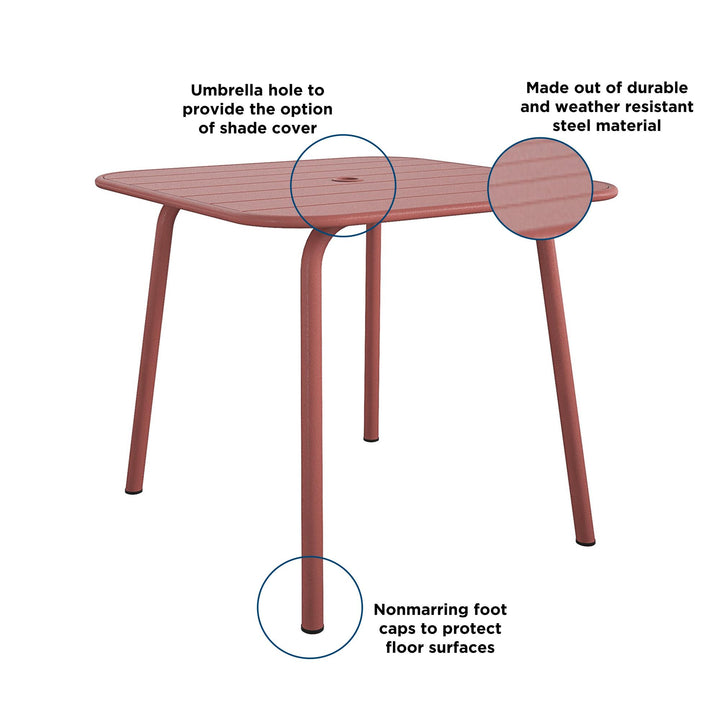 patio gossip chairs with table - Red