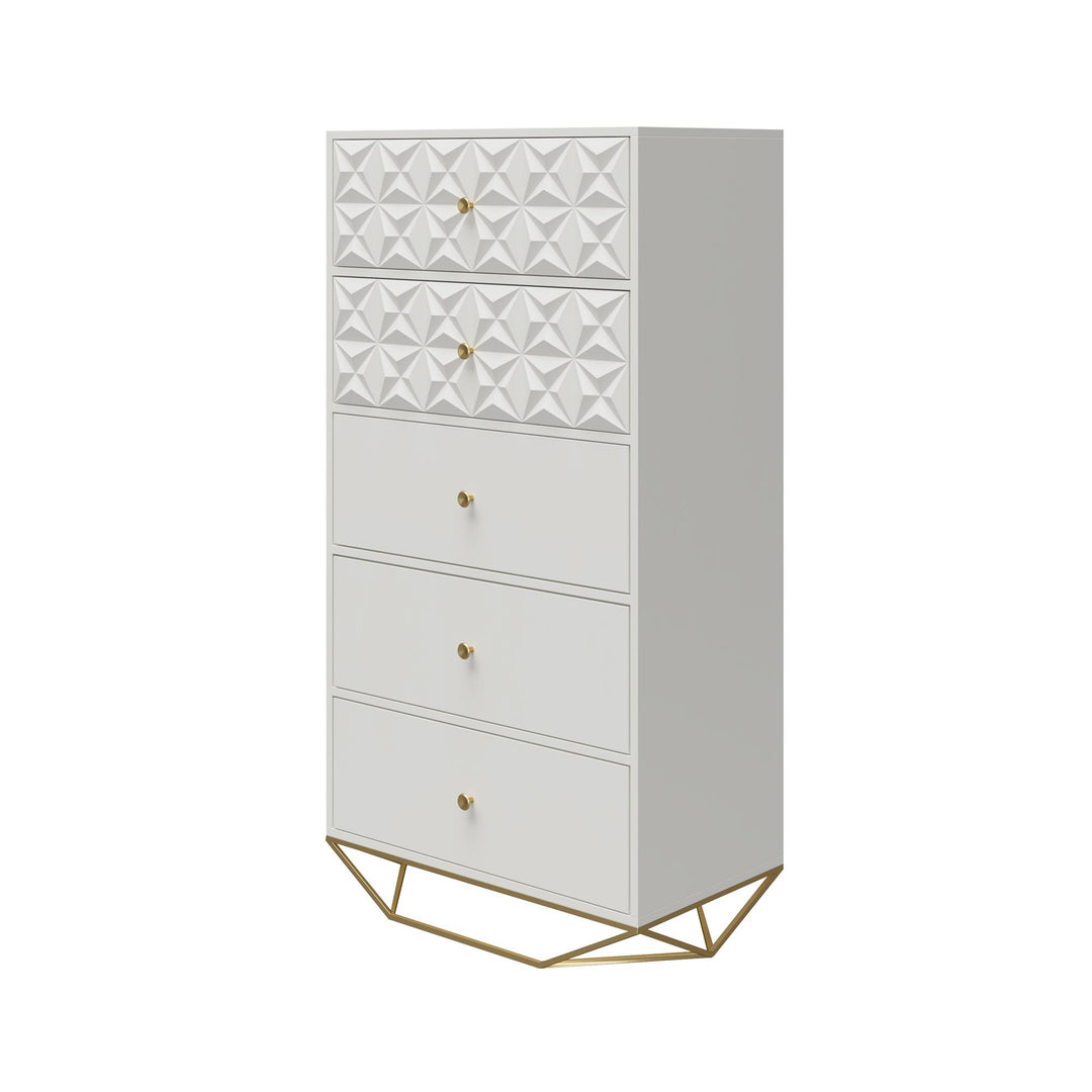 Durable Blair wooden dresser design -  White