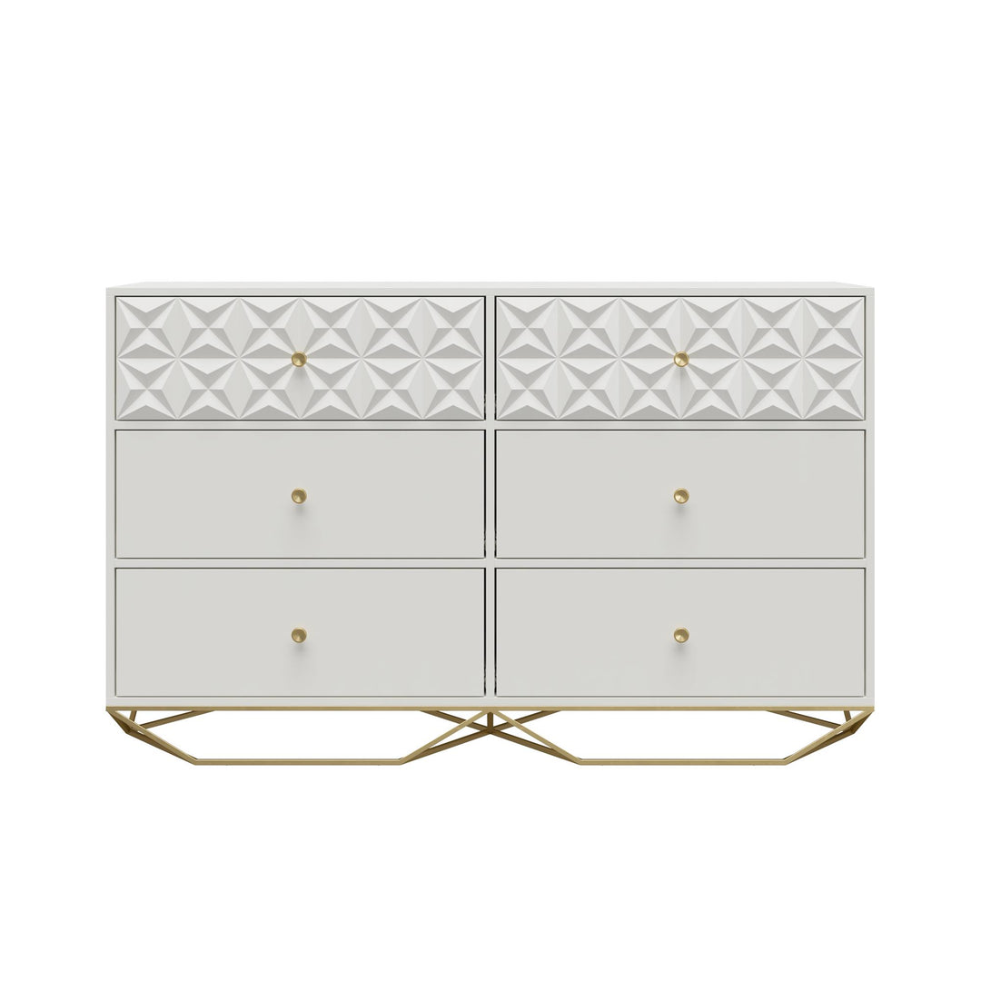 Blair 6 Drawer Dresser -  White