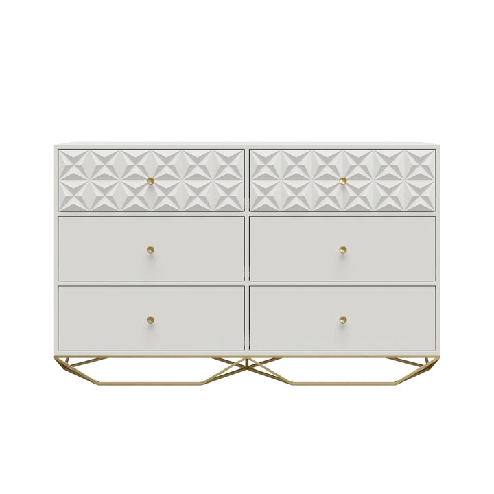 Blair 6 Drawer Dresser -  White