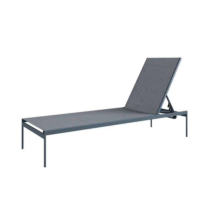 Metal outdoor loungers - Indigo Blue - 2-Pack