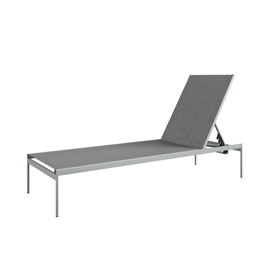 Double outdoor loungers - Gray - 2-Pack