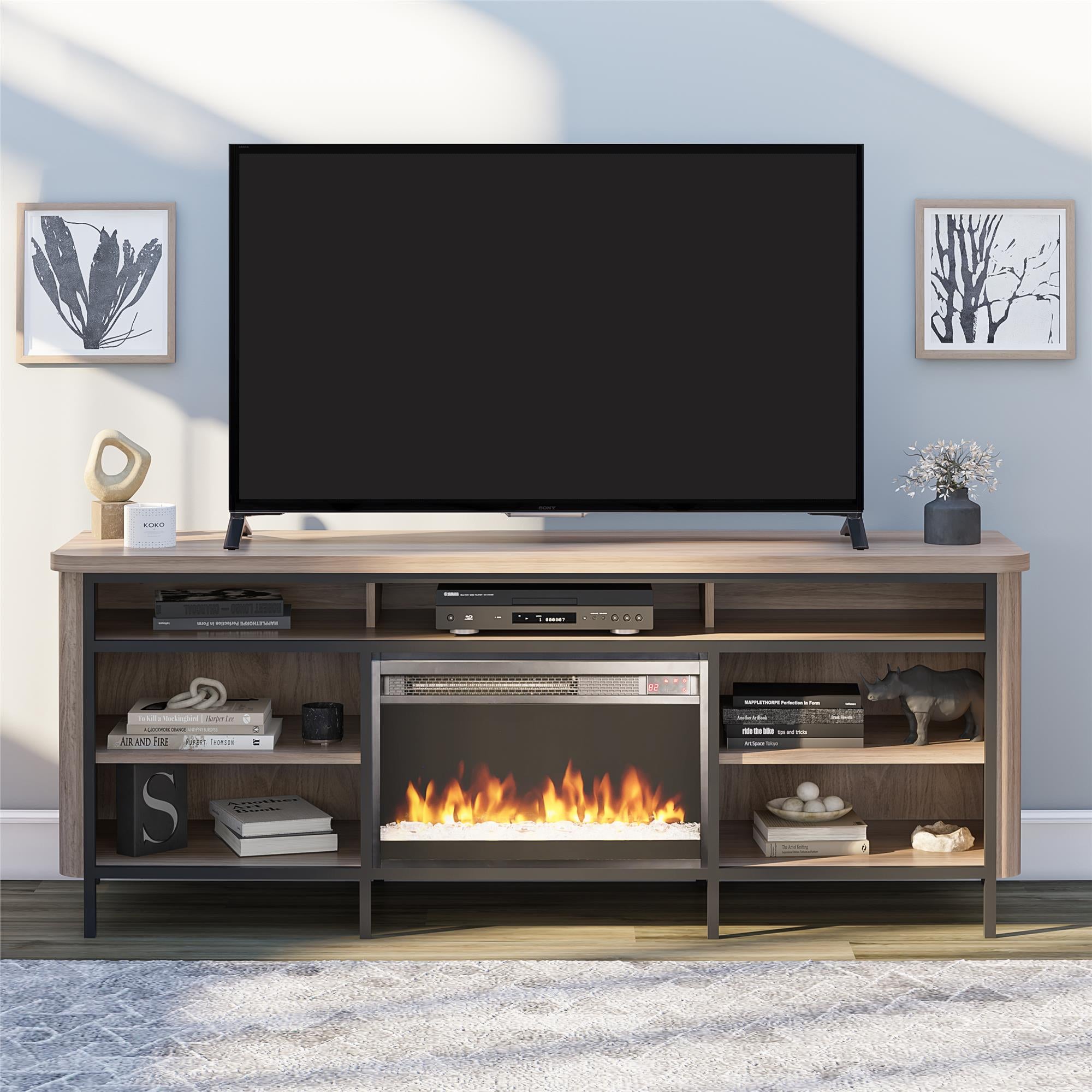Ameriwood home wildwood shop fireplace tv stand