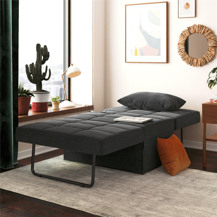 convertible ottoman bed - Gray