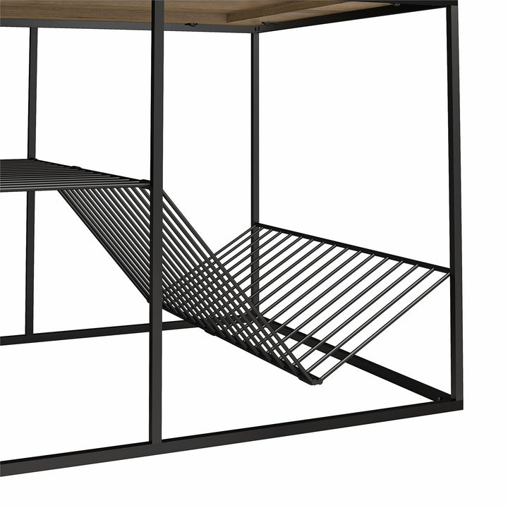 Neely Coffee Table Mixed Media with Lower Shelf - Natural