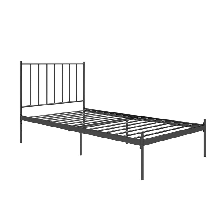 bed frame with underbed and storage - Black - Twin Size