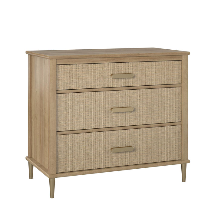 Shiloh Childs' Dresser with Rattan Design -  Natural