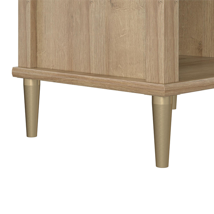 Functional and Stylish Rattan Nightstand -  Natural