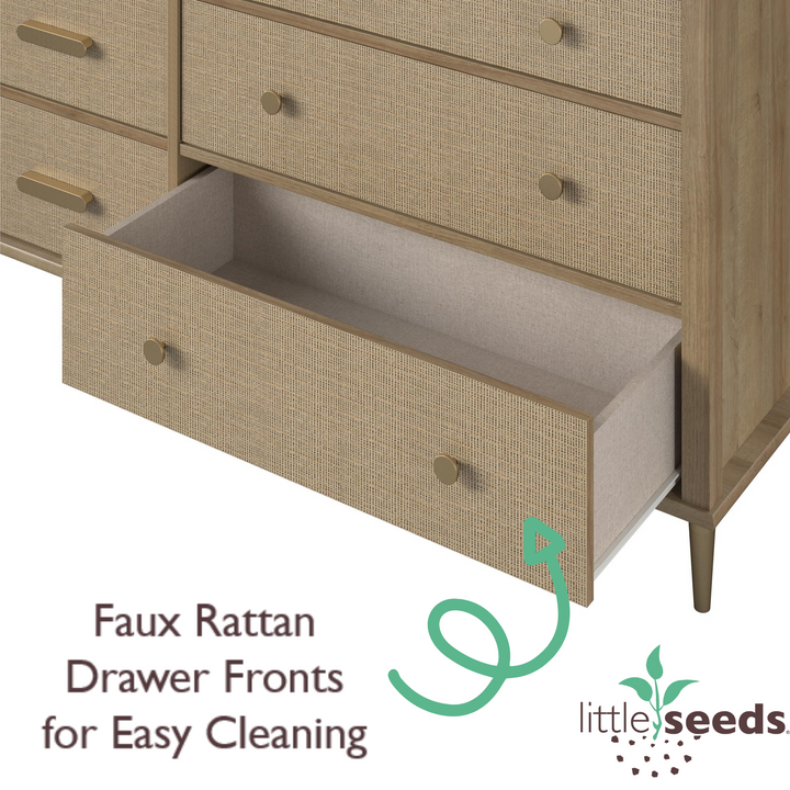 Shiloh Bedroom Furniture with Rattan Design -  Natural