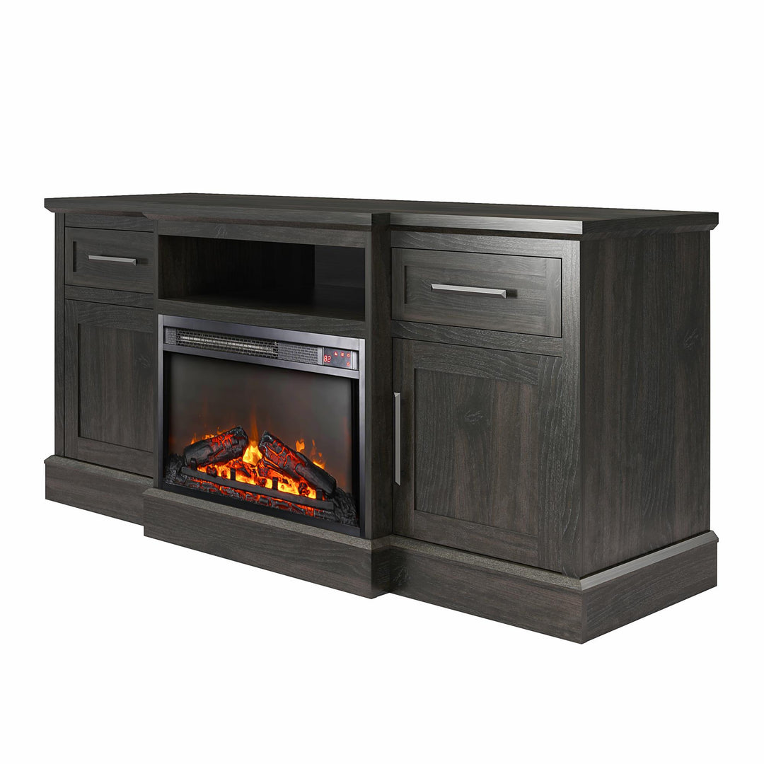 Durable Electric Fireplace with TV Console -  Espresso