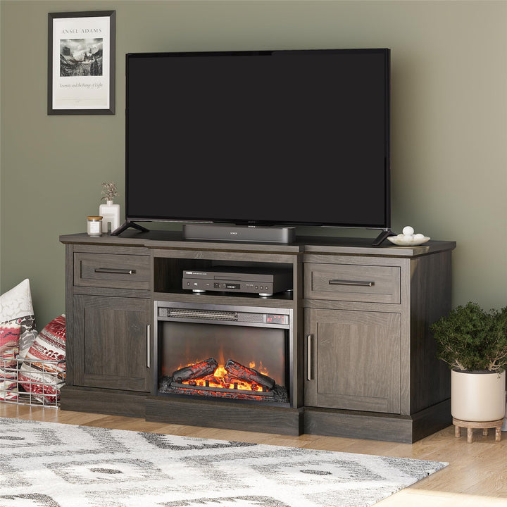 Electric Fireplace with TV Console for 65" TV -  Espresso
