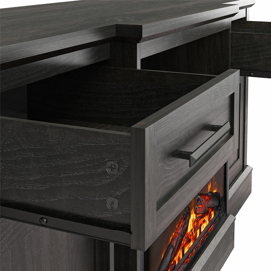 Electric Fireplace with Spacious TV Console -  Espresso
