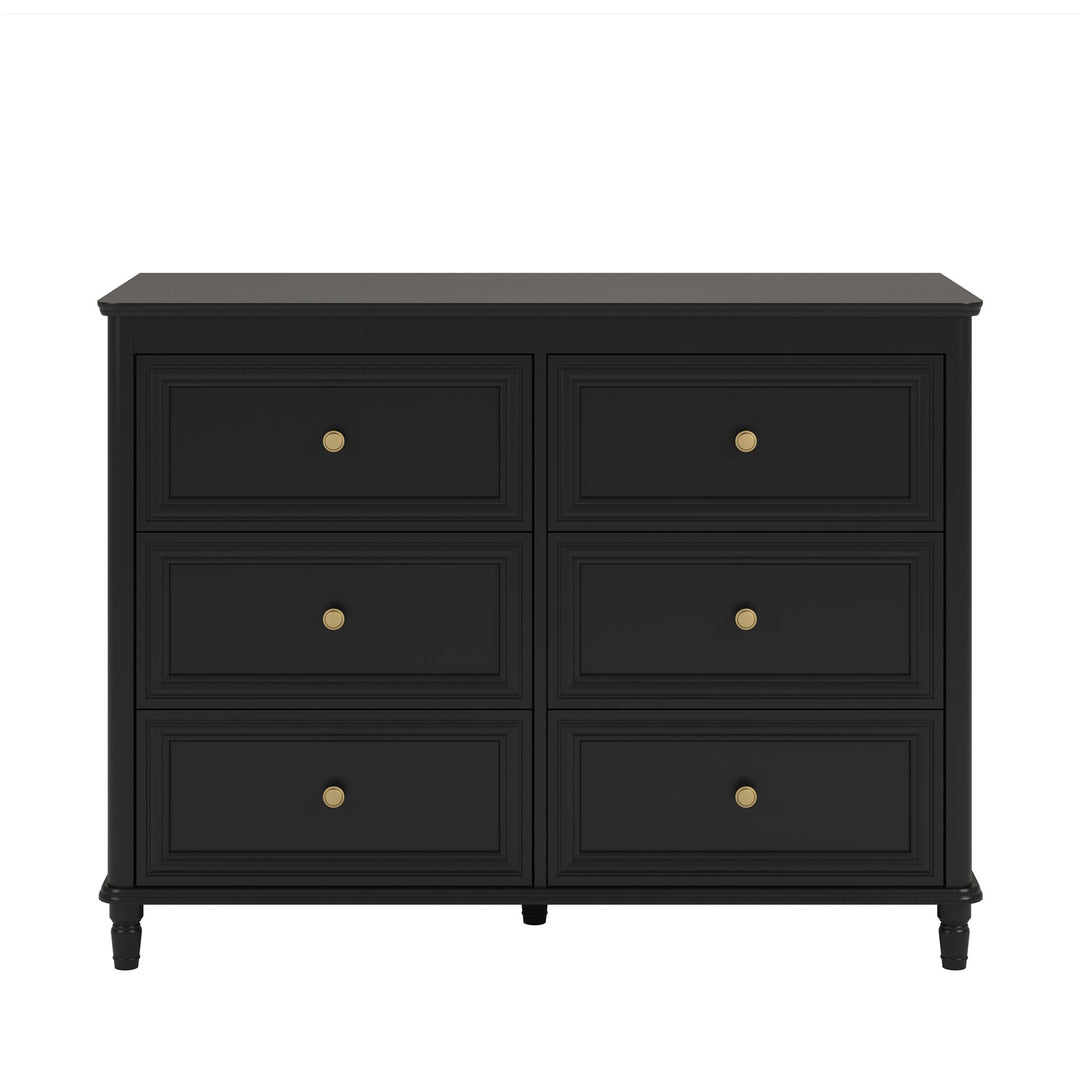 Bedroom furniture with painted finish and wood feet -  Black