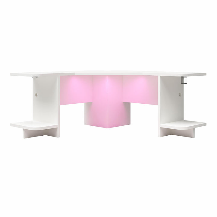 Mod Style Corner Gaming Desk -  White