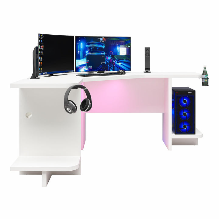 LED Light Kit for Gaming Desk -  White