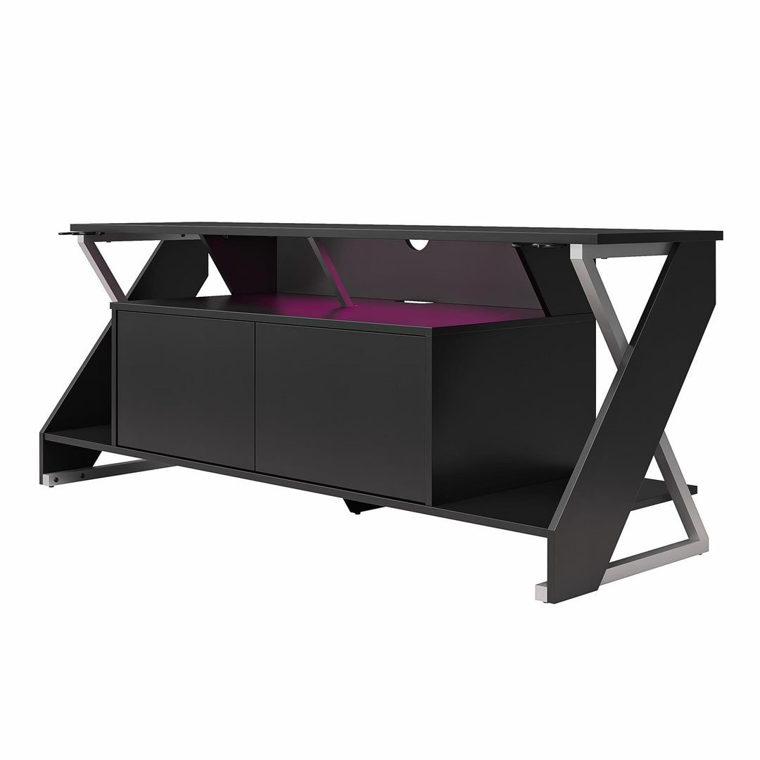 65 Inch TV Gaming Console Stand -  Black