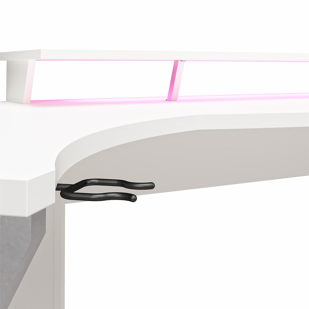 Xtreme Style Gaming Desk with LED -  White