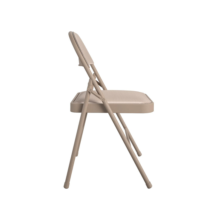 Buy comfortable Fabric Padded Seat Metal Chair -  Antique Linen Check 