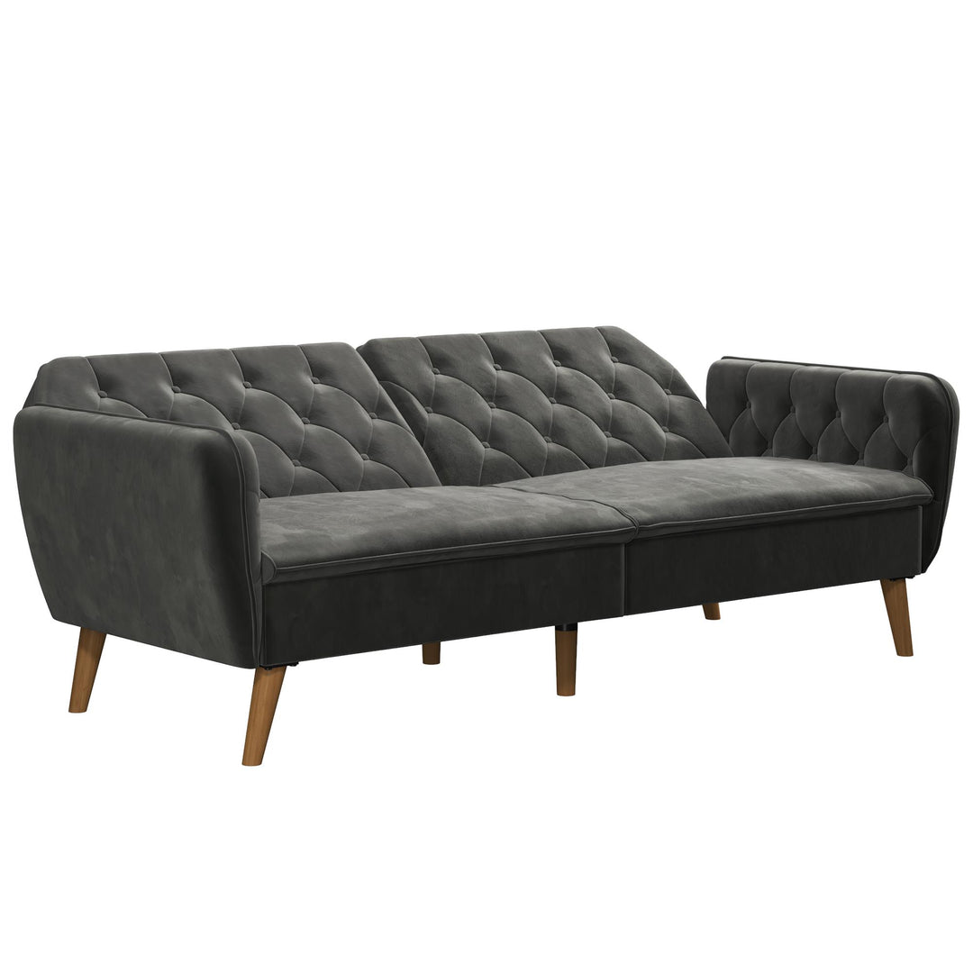 Tallulah Memory Foam Futon - Grey Velvet