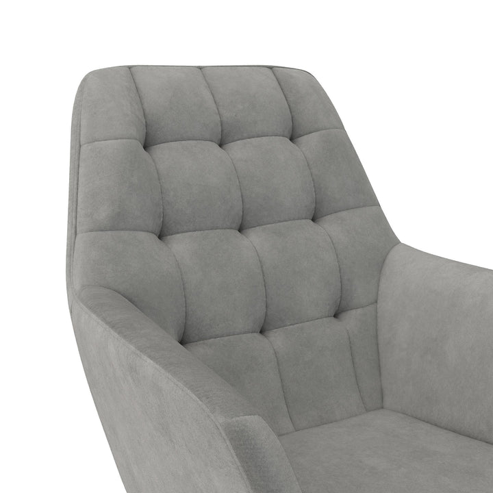 Elegant upholstered rocker online -  Gray