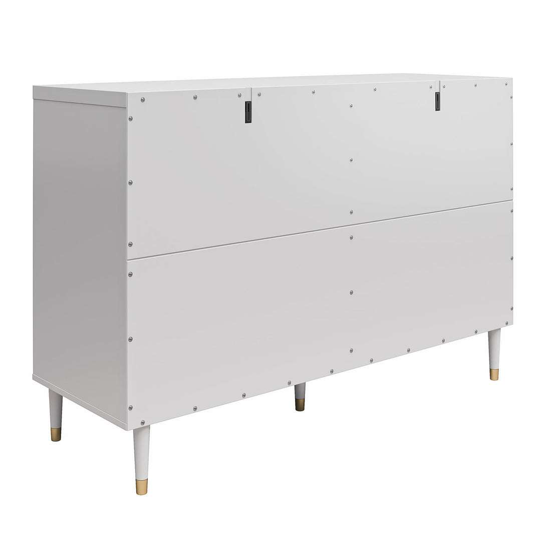 Contemporary Elizabeth 6 Drawer Dresser -  Dove Gray