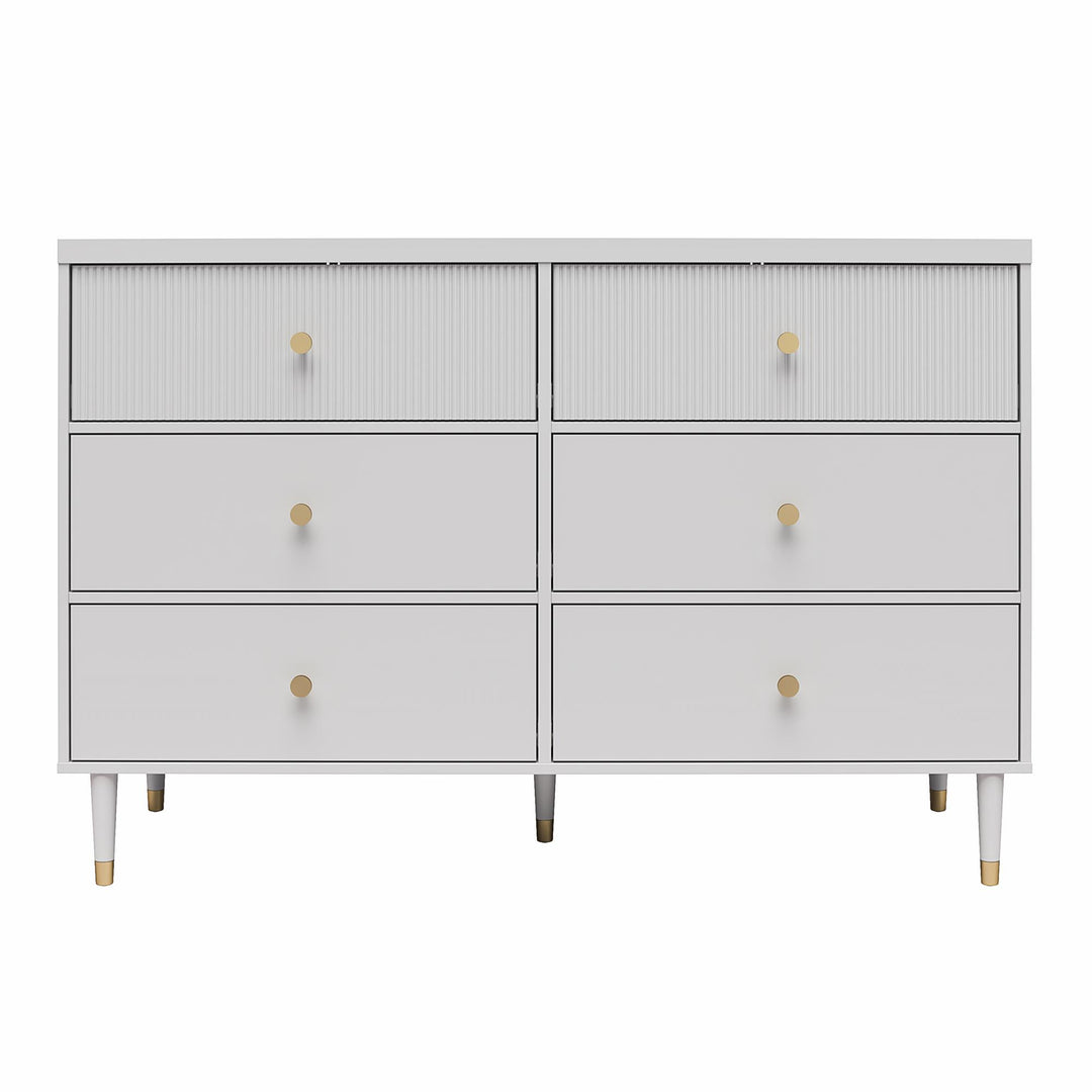 Elizabeth 6 Drawer Dresser -  Dove Gray
