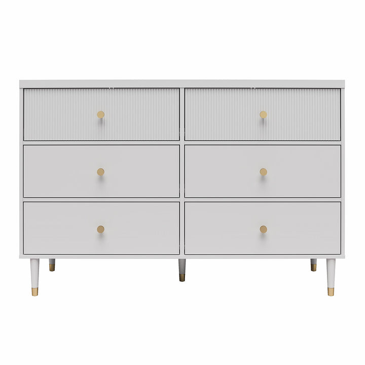 Elizabeth 6 Drawer Dresser -  Dove Gray