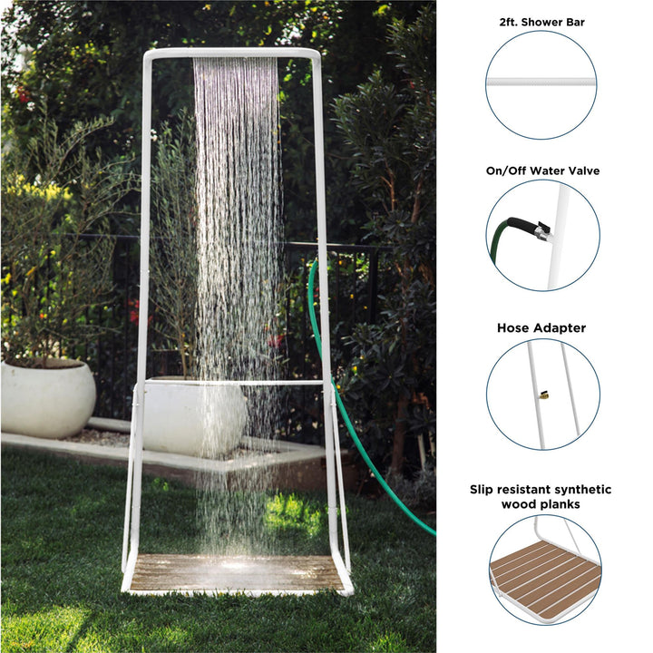 XL base outdoor shower Rainey -  White 