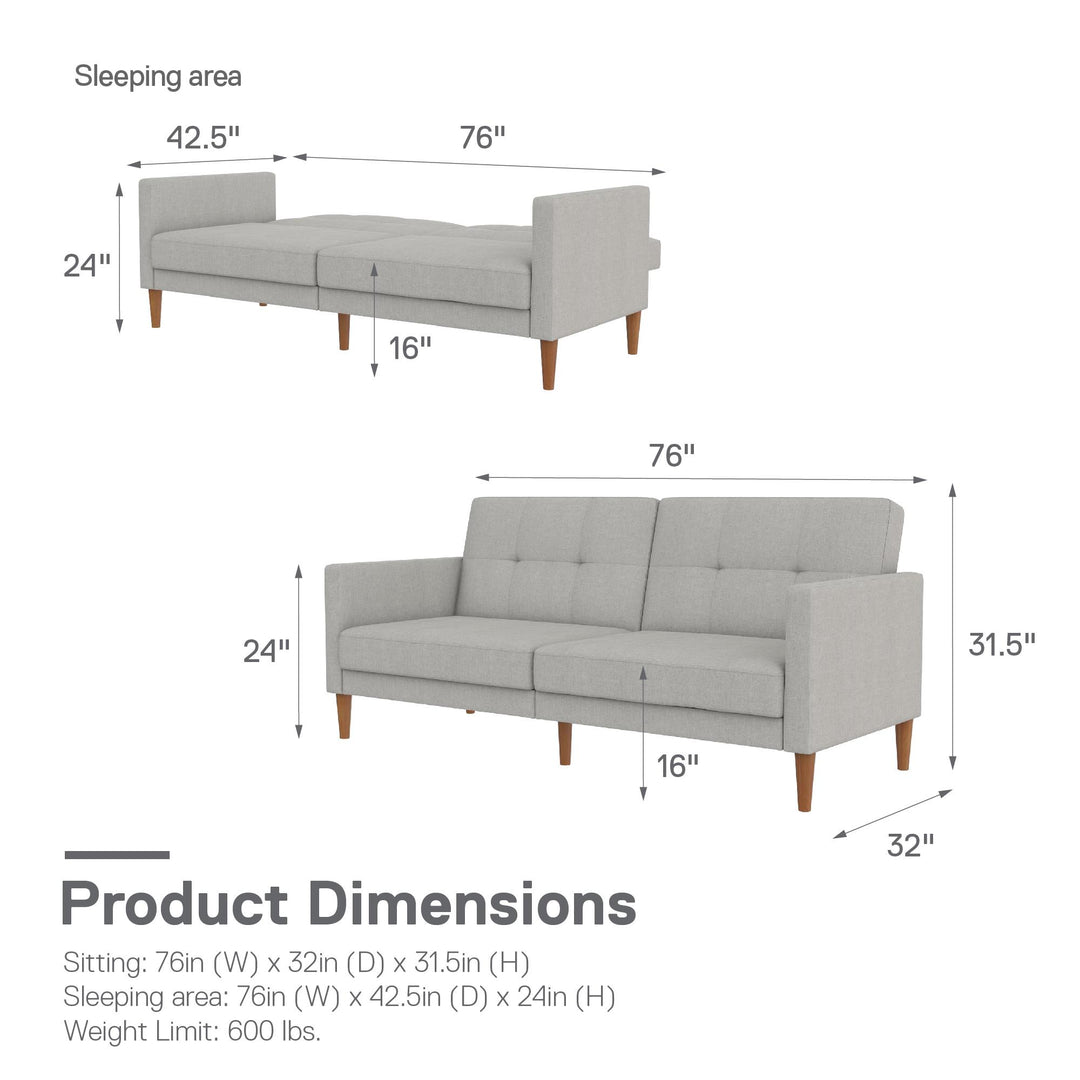 split-back futon - Sofa Grey