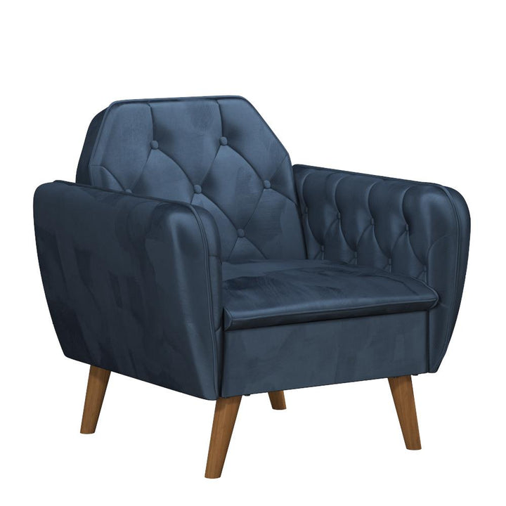 Teresa Memory Foam Accent Chair - Blue Velvet