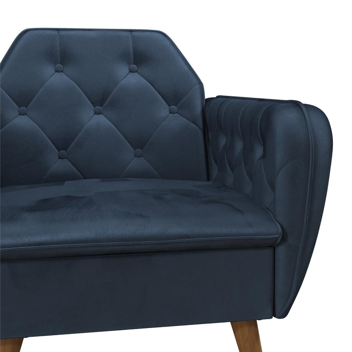 Teresa Memory Foam Accent Chair - Blue Velvet