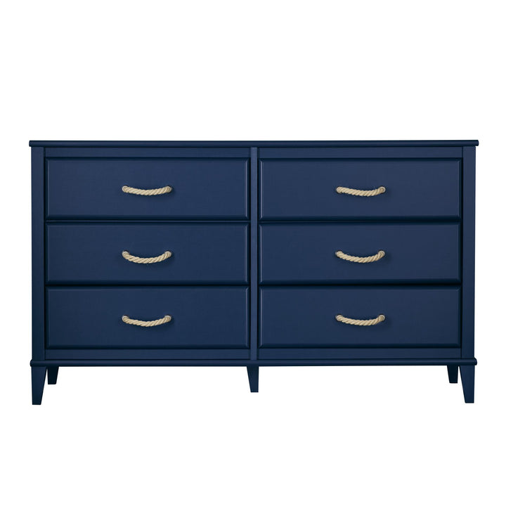 Sierra Ridge Mesa Kids' 6 Drawer Dresser with Rope Drawer Pulls - Blue