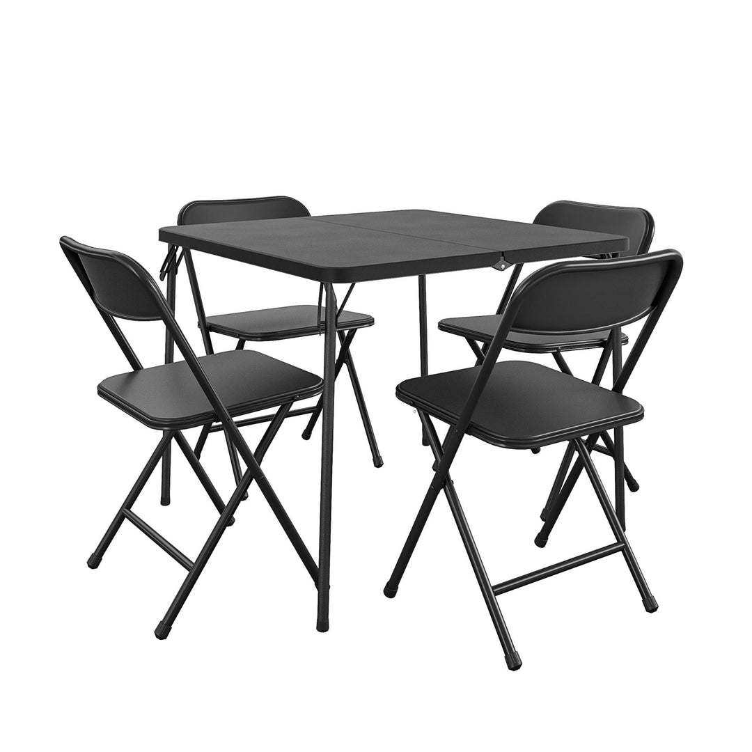 Centerfold Table & Chair Dining Set - Black - 5 Piece