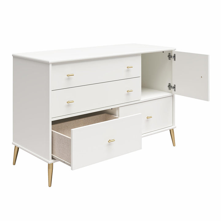 Unique Design Convertible Dresser -  White