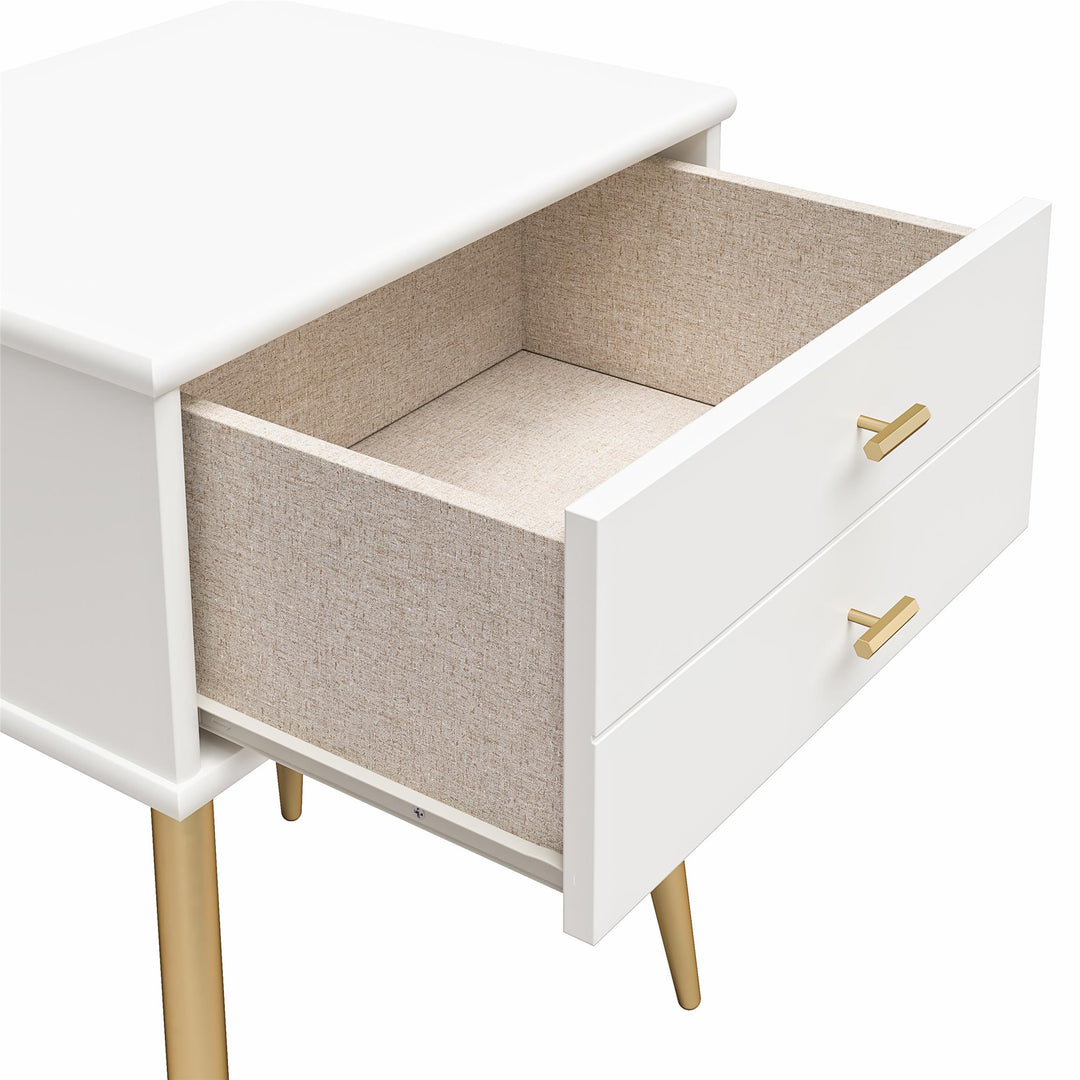 1 Drawer Nightstand for Small Spaces -  White