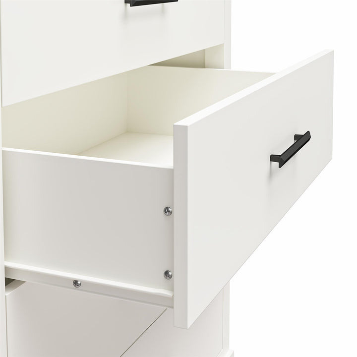 Durable and Stylish Lynnhaven Dresser with Marble Top -  White