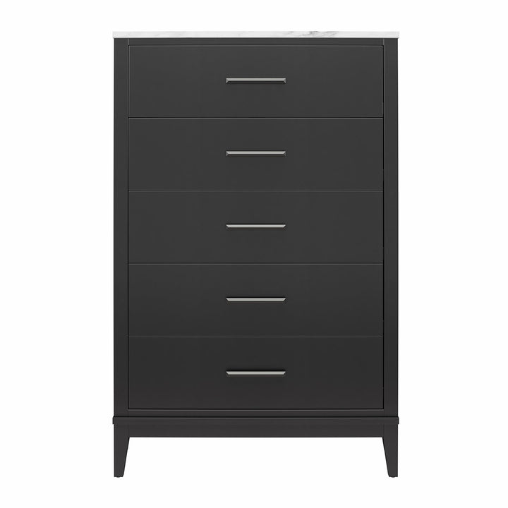 Modern and Functional Lynnhaven Tall Dresser -  Black