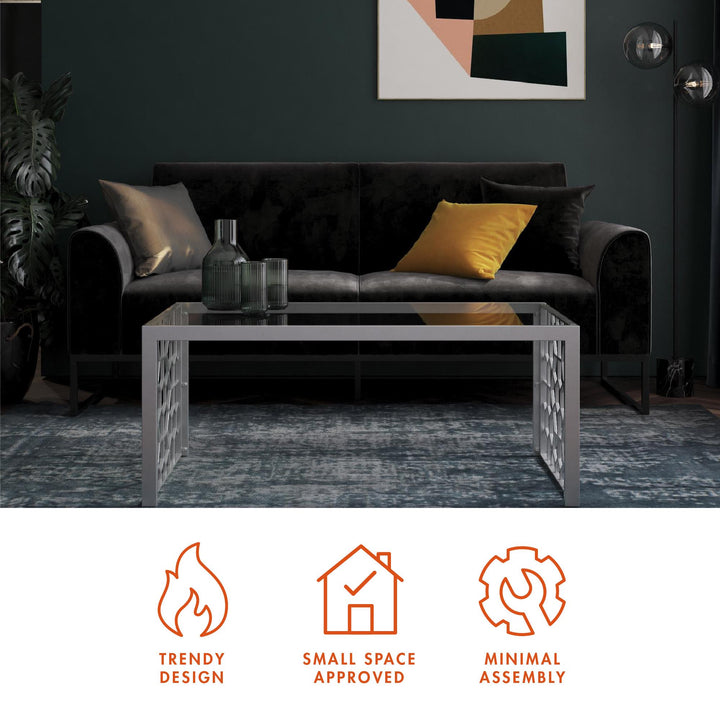 Stylish Juliette coffee table design -  Silver