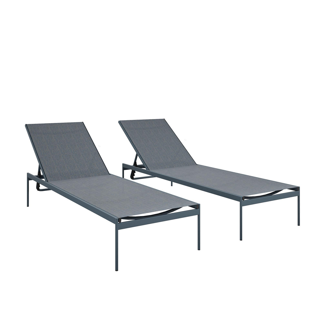  Reclining sun loungers - Indigo Blue - 2-Pack