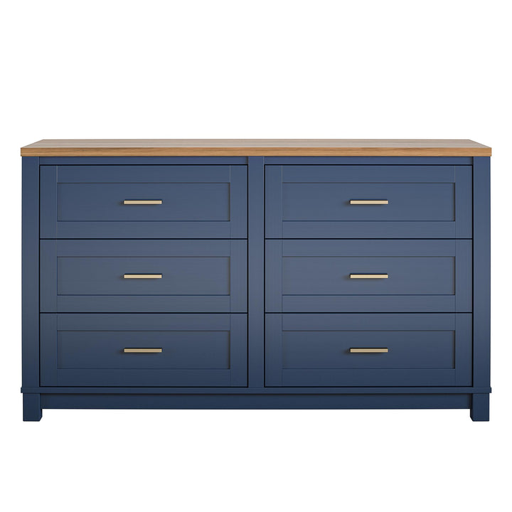 Armada 6 Drawer Wide Dresser  -  Navy
