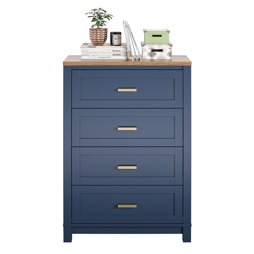Durable and Stylish Tall Dresser -  Navy