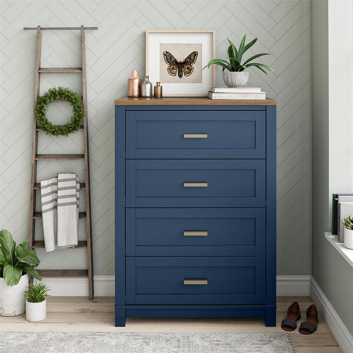 Durable and Functional Armada 4 Drawer Dresser -  Navy