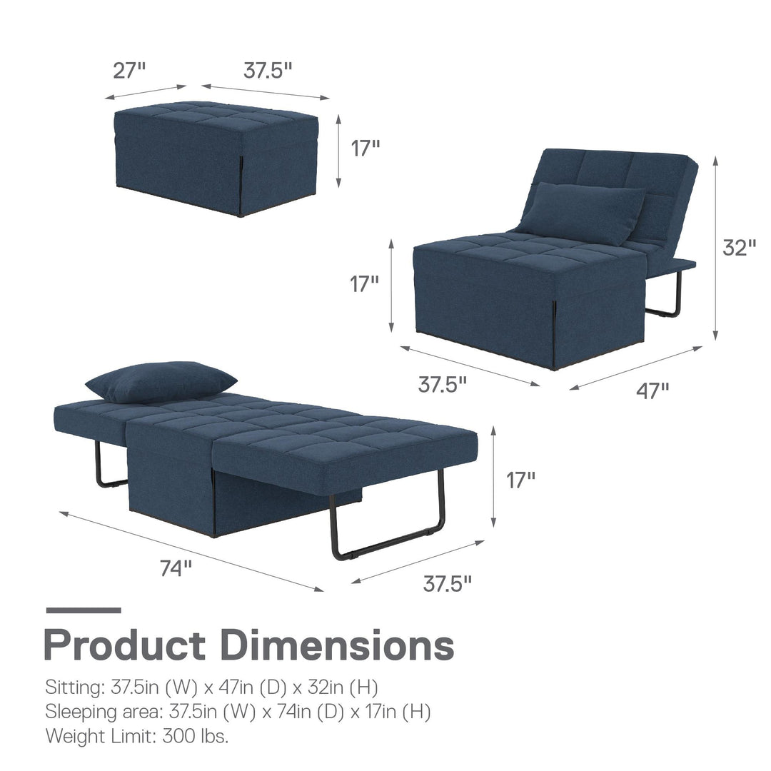 convertible chairs for sleeping - Blue