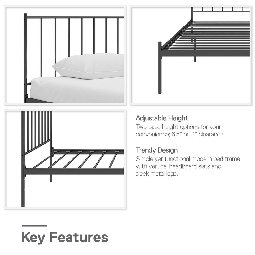 metal bed rails - Black - Twin Size