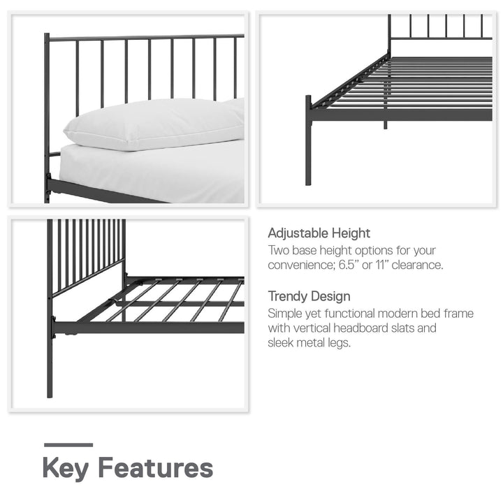 metal bed rails - Black - Queen Size