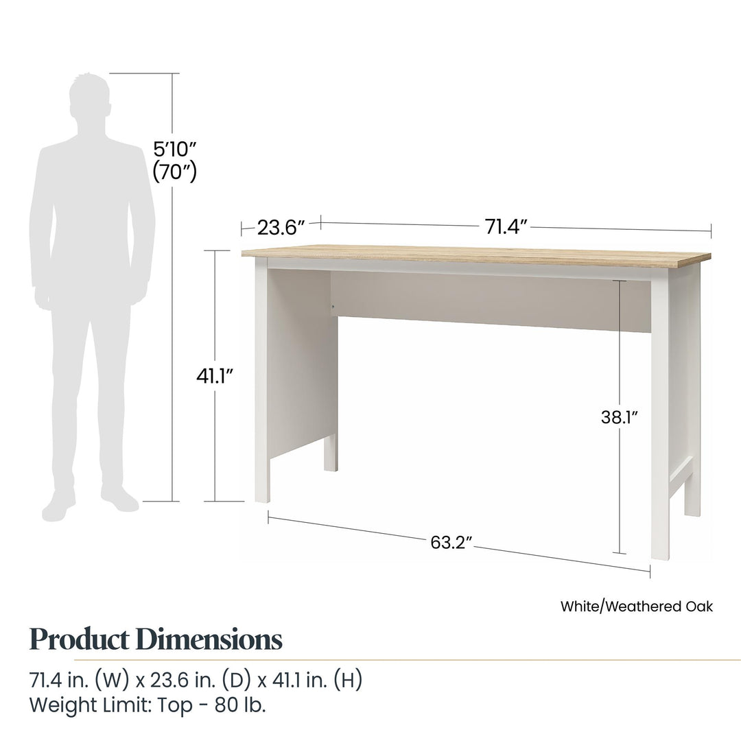 Versa Workbench for Garage, Craft Room, and Laundry Room -  Weathered Oak