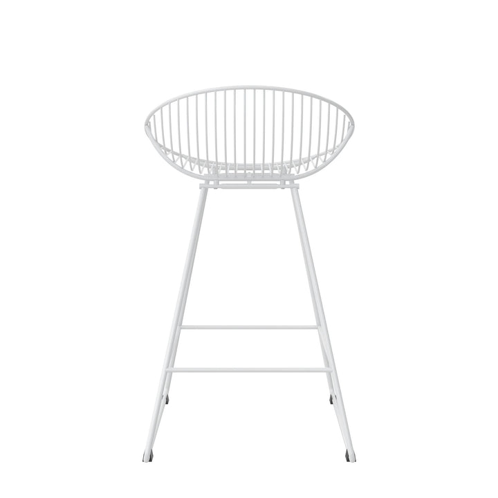 Elegant Ellis wire counter stool -  White